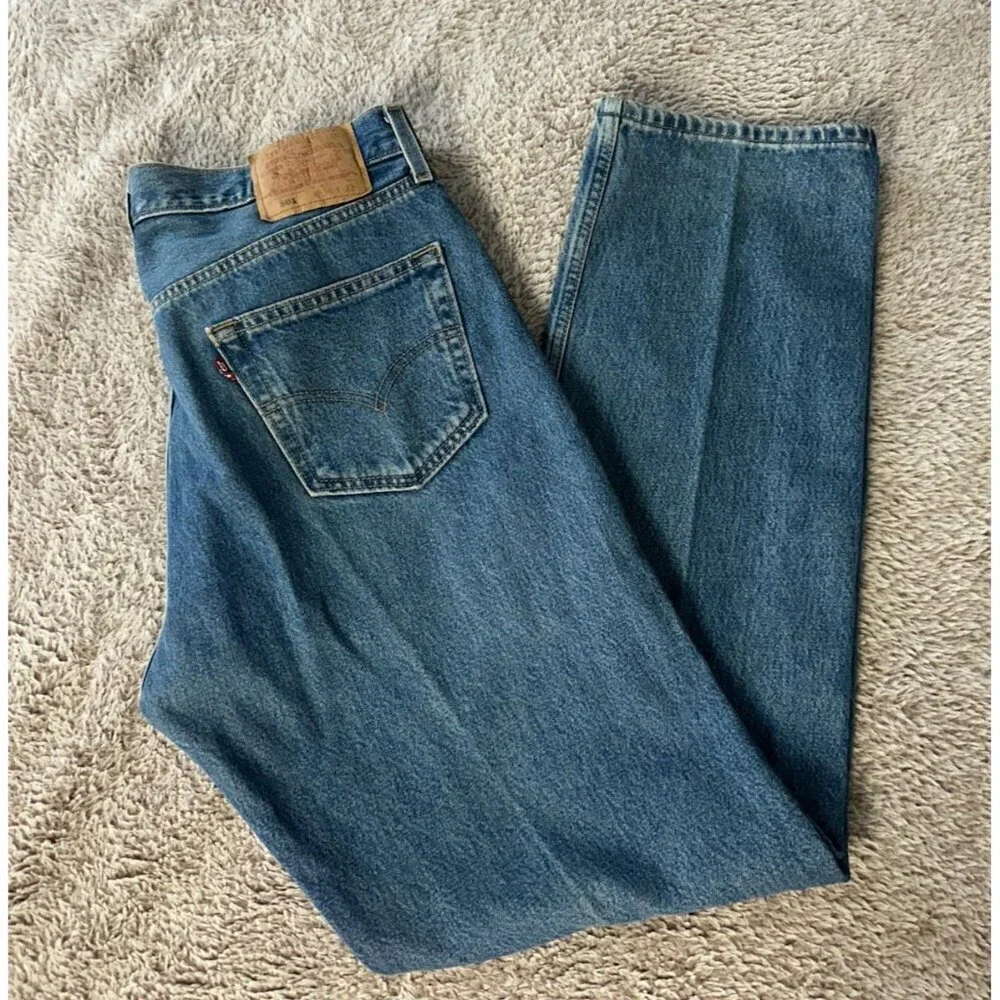 Vintage Levi’s 501xx Denim Blue Jeans USA Made 501-0193 Men’s W 36 L 32